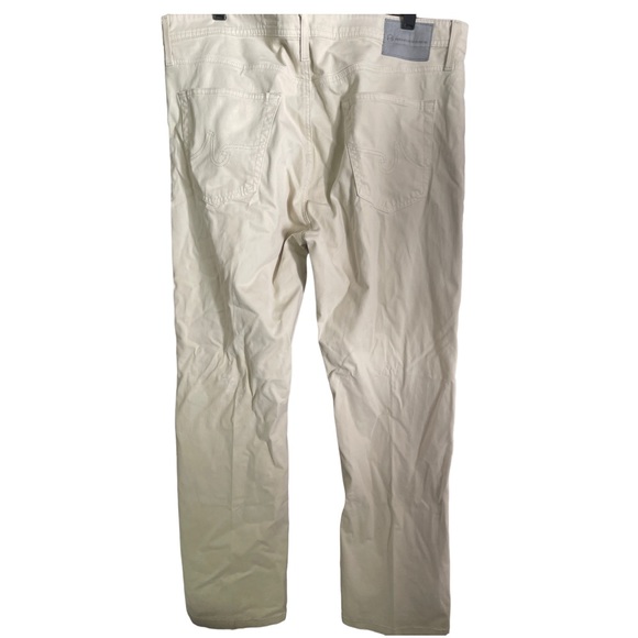 AG Adriano Goldschmeid The Protégé Straight Leg Cream Khaki Pants Jeans 38x36 - Picture 5 of 8